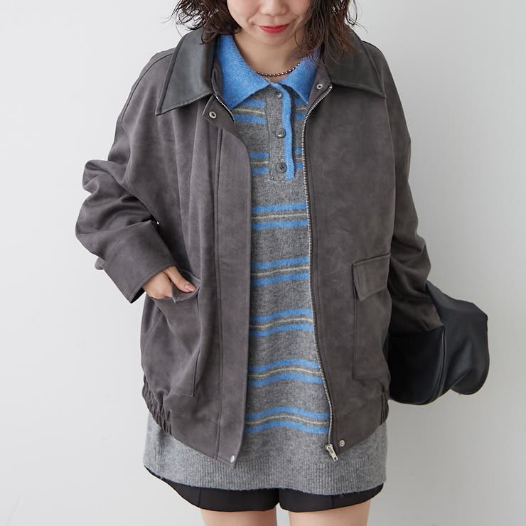 衿合皮ステンカラーブルゾン | RMAF NICE CLAUP / OLIVE des OLIVE | 詳細画像25