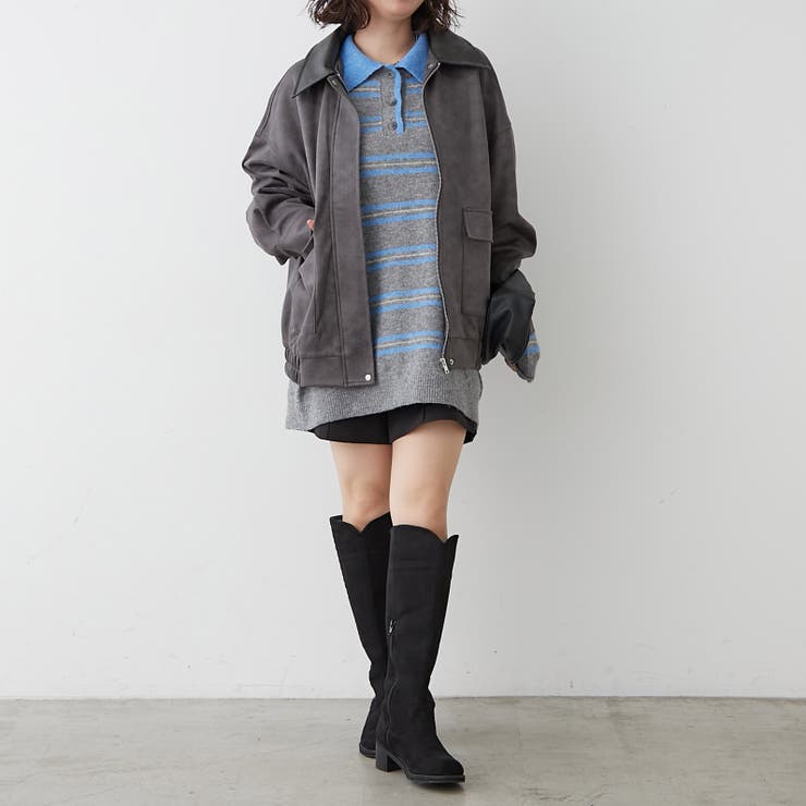 衿合皮ステンカラーブルゾン | RMAF NICE CLAUP / OLIVE des OLIVE | 詳細画像29