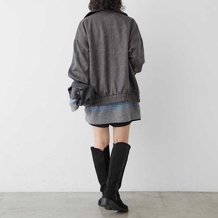 衿合皮ステンカラーブルゾン | RMAF NICE CLAUP / OLIVE des OLIVE | 詳細画像32