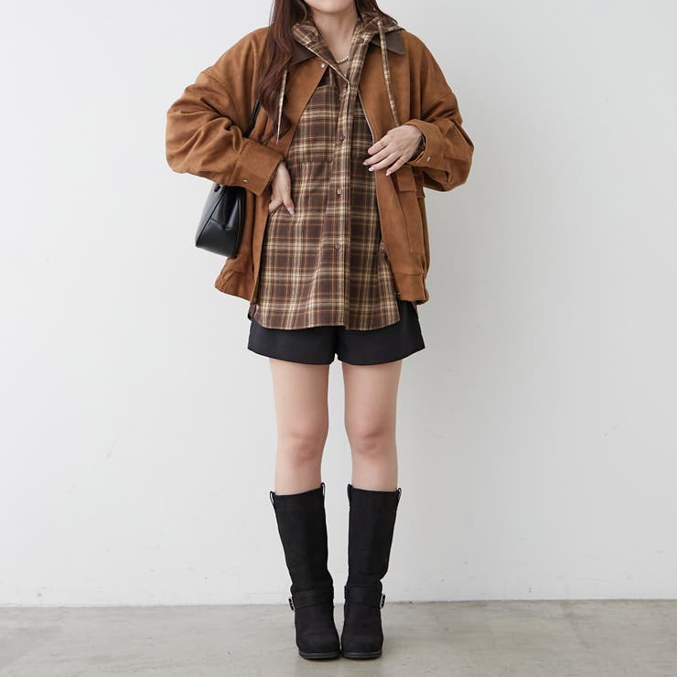 衿合皮ステンカラーブルゾン | RMAF NICE CLAUP / OLIVE des OLIVE | 詳細画像7