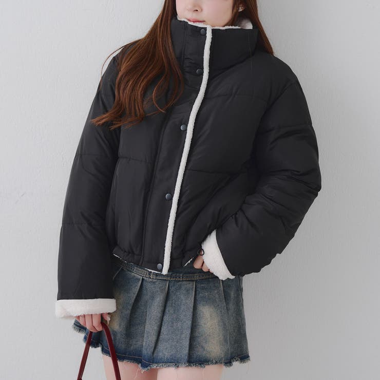 ブラック | 【リバーシブルで着れる】5色展開 中綿ブルゾン | RMAF　NICE CLAUP / OLIVE des OLIVE