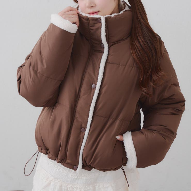 ブラウン | 【リバーシブルで着れる】5色展開 中綿ブルゾン | RMAF　NICE CLAUP / OLIVE des OLIVE