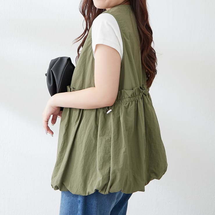 ナイロンバルーンベスト[品番：OLOW0016257]｜RMAF NICE CLAUP / OLIVE
