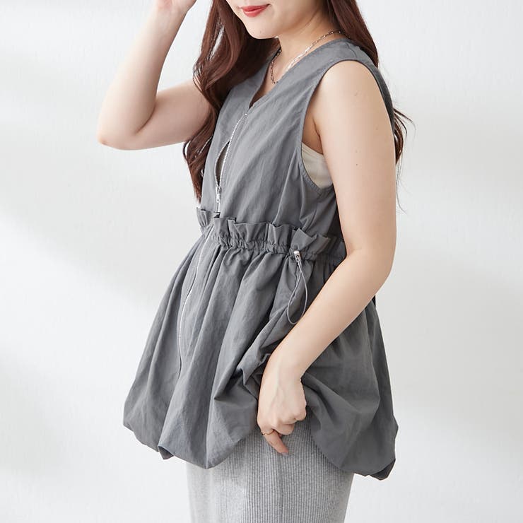 ナイロンバルーンベスト[品番：OLOW0016257]｜RMAF NICE CLAUP / OLIVE