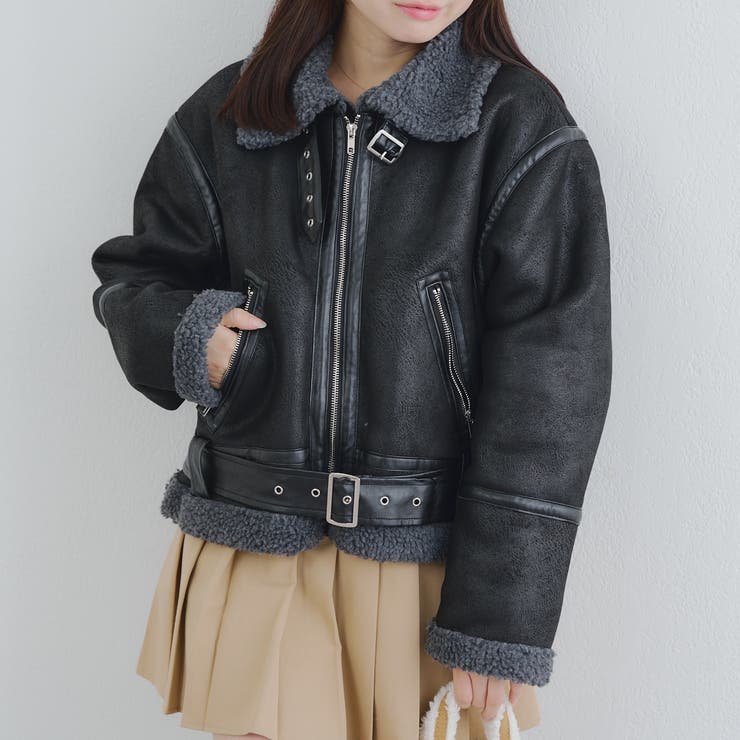 ブラック | 【nane】フライトブルゾン | RMAF　NICE CLAUP / OLIVE des OLIVE