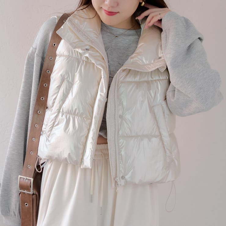 裾シャーリングベスト | NICE CLAUP / OLIVE des OLIVE　OUTLET | 詳細画像2 