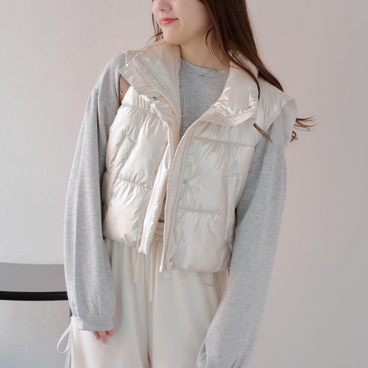 裾シャーリングベスト | NICE CLAUP / OLIVE des OLIVE　OUTLET | 詳細画像3 