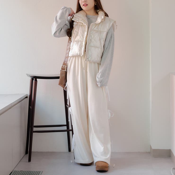裾シャーリングベスト | NICE CLAUP / OLIVE des OLIVE　OUTLET | 詳細画像6 