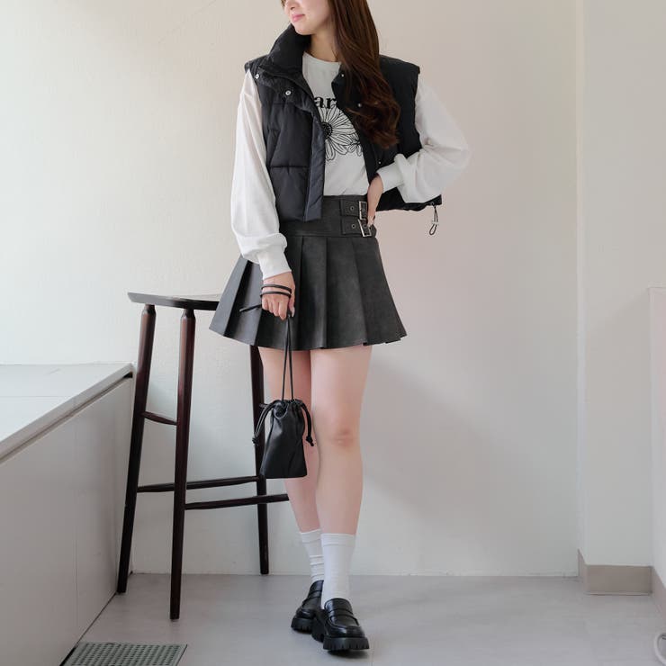 裾シャーリングベスト | NICE CLAUP / OLIVE des OLIVE　OUTLET | 詳細画像15 