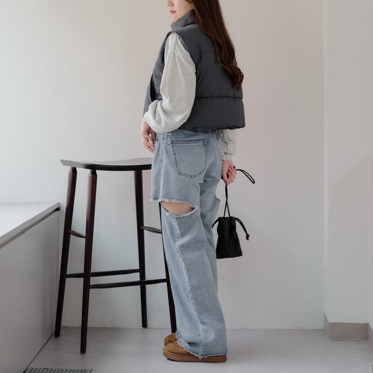 裾シャーリングベスト | NICE CLAUP / OLIVE des OLIVE　OUTLET | 詳細画像24 