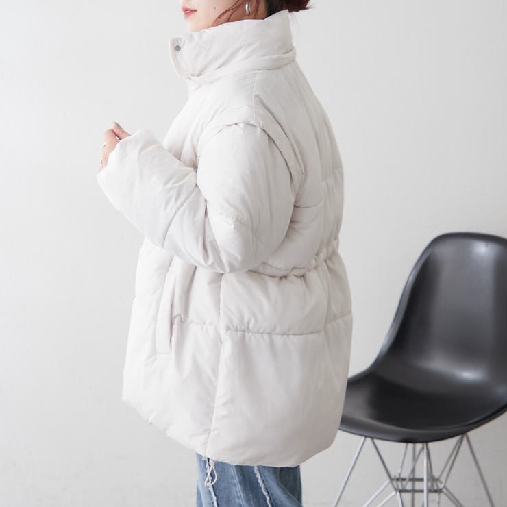 【Web限定】袖取り外し中綿ブルゾン | NICE CLAUP / OLIVE des OLIVE　OUTLET | 詳細画像3 