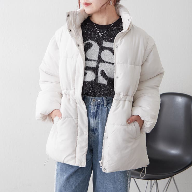 アイボリー | 【Web限定】袖取り外し中綿ブルゾン | NICE CLAUP / OLIVE des OLIVE　OUTLET