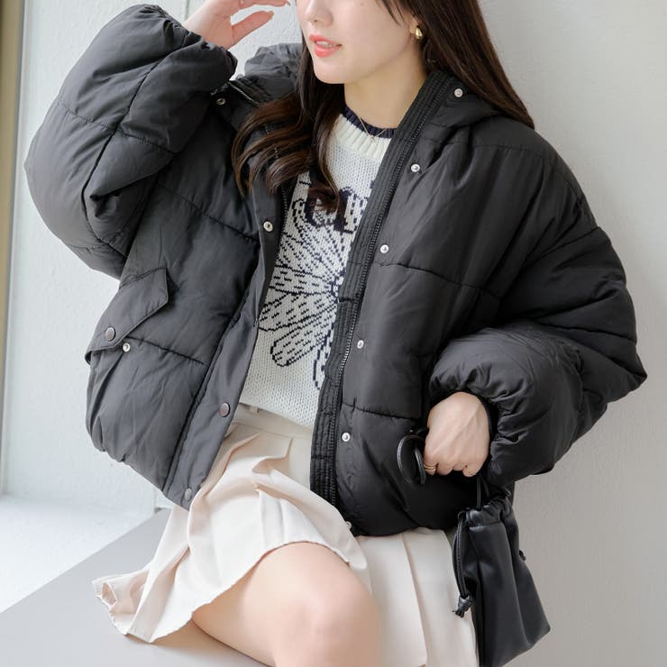 ブラック | 中綿ブルゾン | NICE CLAUP / OLIVE des OLIVE　OUTLET