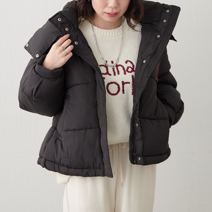 フード中綿ジャケット | NICE CLAUP / OLIVE des OLIVE　OUTLET | 詳細画像3 