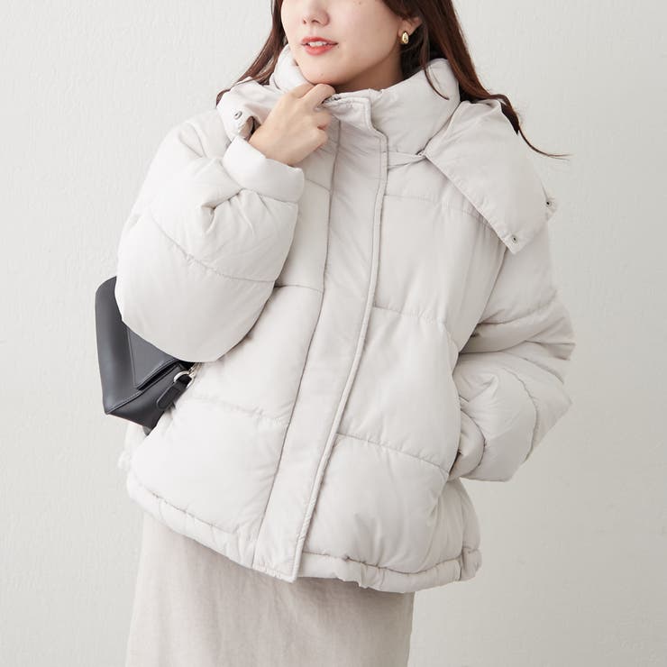 アイボリー | フード中綿ジャケット | NICE CLAUP / OLIVE des OLIVE　OUTLET