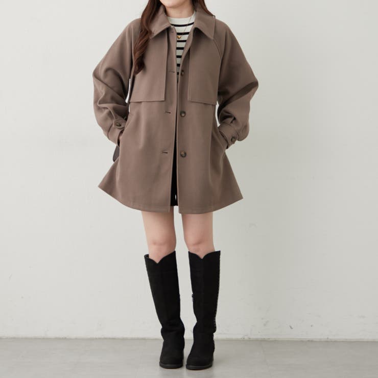 アレンジカラーミドル丈コート | RMAF　NICE CLAUP / OLIVE des OLIVE | 詳細画像13 
