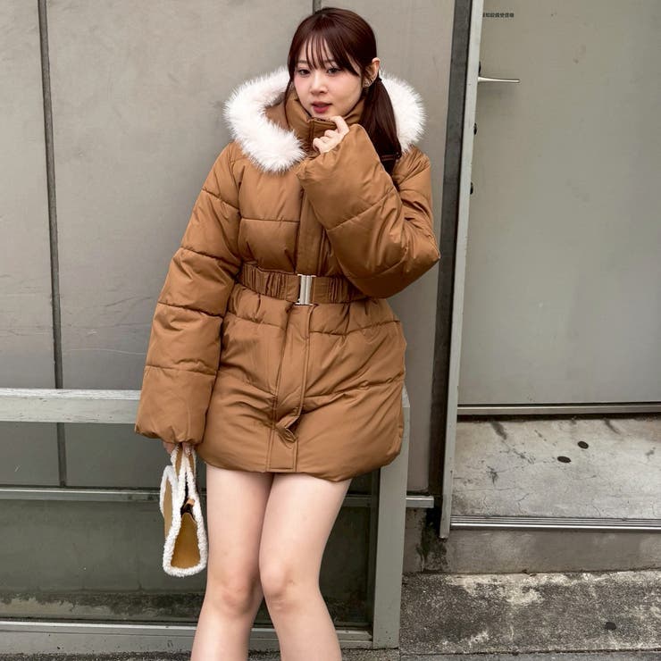 今季のイチオシアウターはこれ！ベルト付き中綿フードファーコート | RMAF　NICE CLAUP / OLIVE des OLIVE | 詳細画像55 