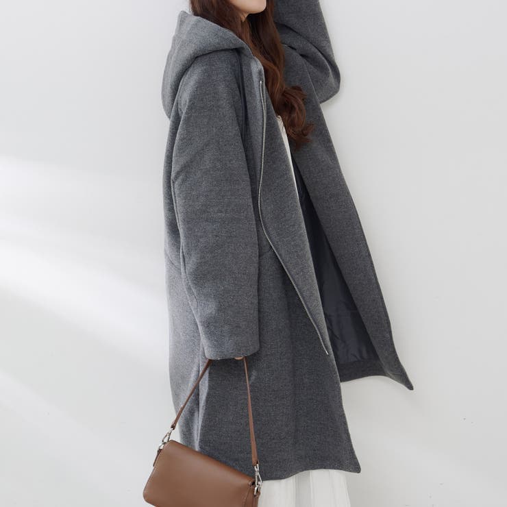 フードジップ付きコート | RMAF NICE CLAUP / OLIVE des OLIVE | 詳細画像8