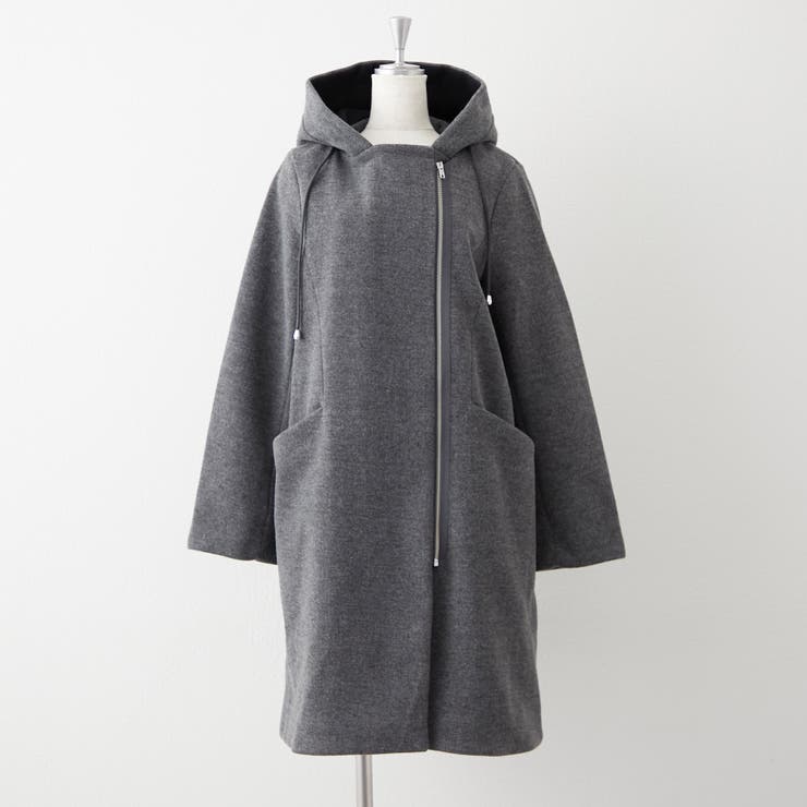 チャコール | フードジップ付きコート | RMAF NICE CLAUP / OLIVE des OLIVE