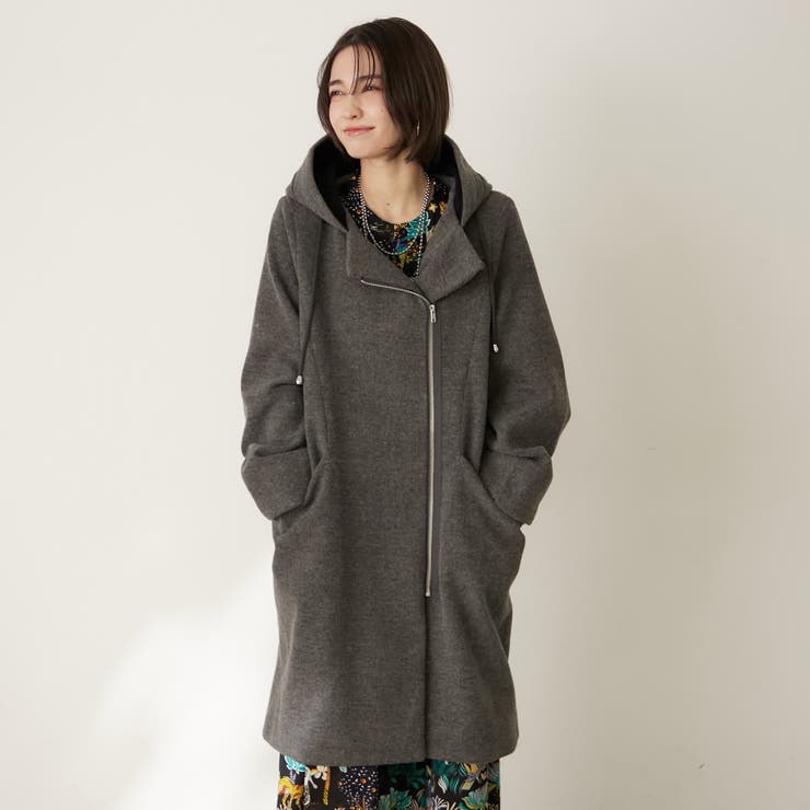 フードジップ付きコート[品番：OLOW0016946]｜RMAF NICE CLAUP / OLIVE