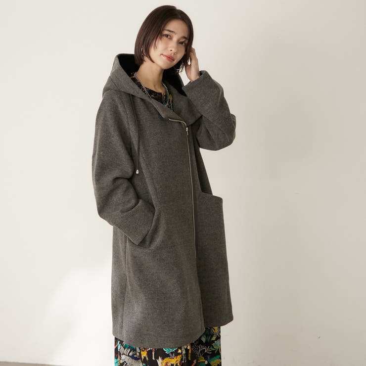 フードジップ付きコート[品番：OLOW0016946]｜RMAF NICE CLAUP / OLIVE