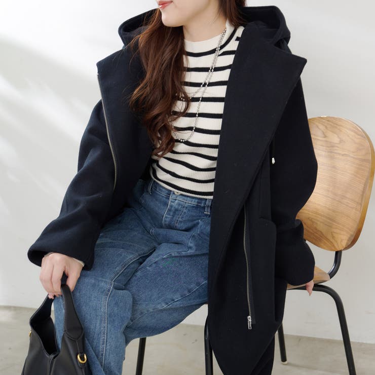 フードジップ付きコート | RMAF NICE CLAUP / OLIVE des OLIVE | 詳細画像37