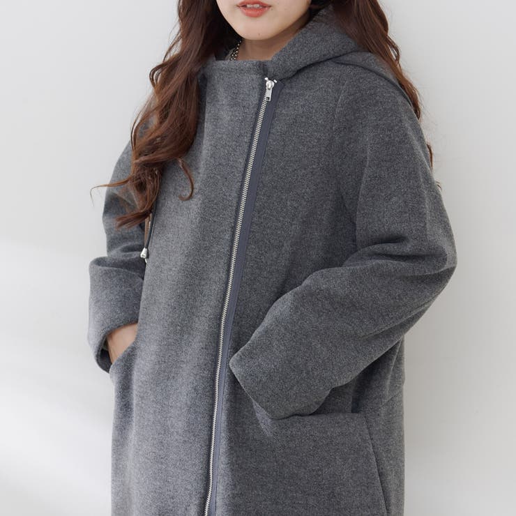 フードジップ付きコート | RMAF NICE CLAUP / OLIVE des OLIVE | 詳細画像3