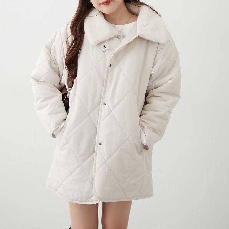 ファー衿キルトコート | RMAF　NICE CLAUP / OLIVE des OLIVE | 詳細画像14 