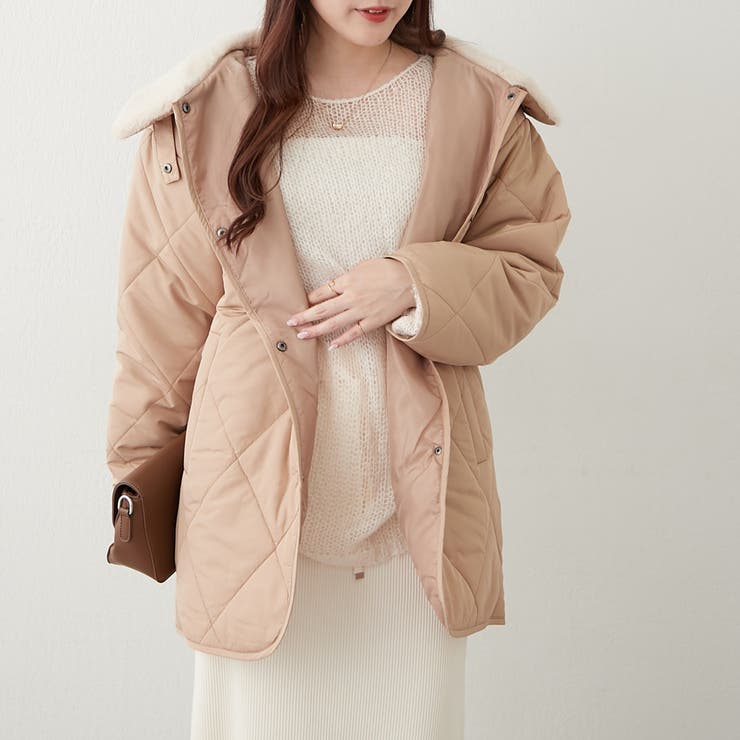 ファー衿キルトコート | RMAF　NICE CLAUP / OLIVE des OLIVE | 詳細画像4 