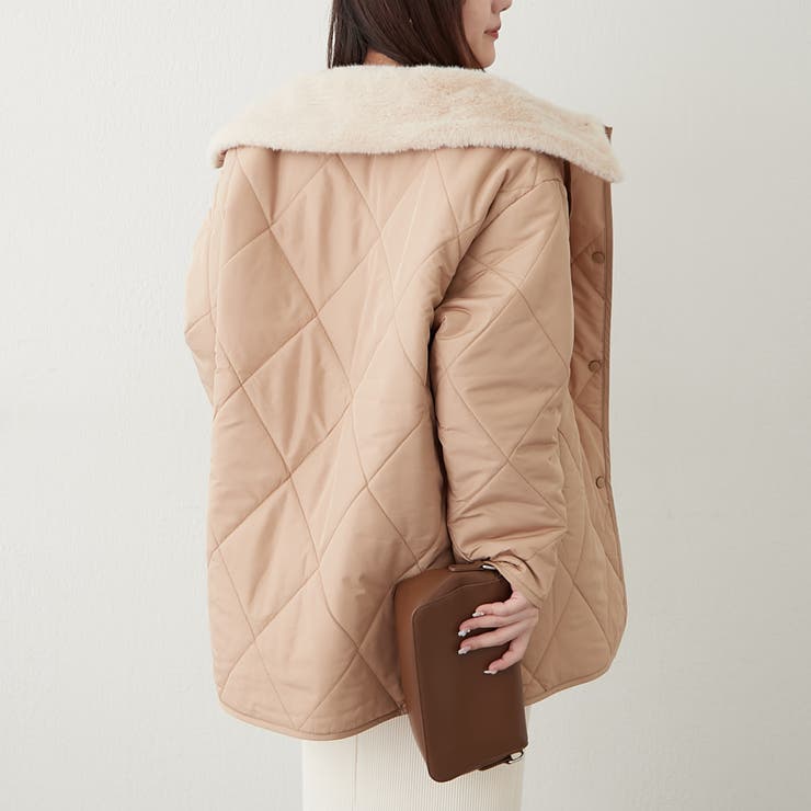 ファー衿キルトコート | RMAF　NICE CLAUP / OLIVE des OLIVE | 詳細画像8 