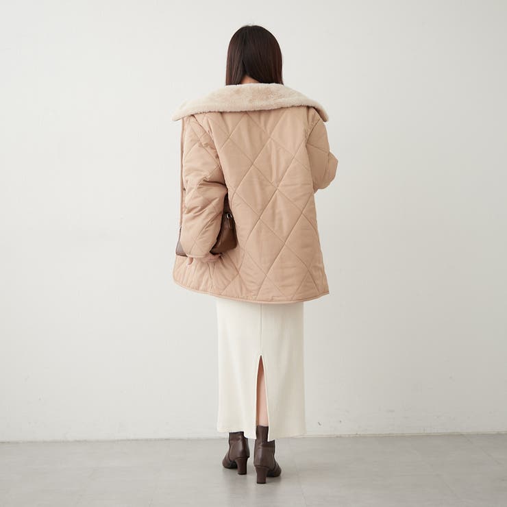 ファー衿キルトコート | RMAF　NICE CLAUP / OLIVE des OLIVE | 詳細画像12 