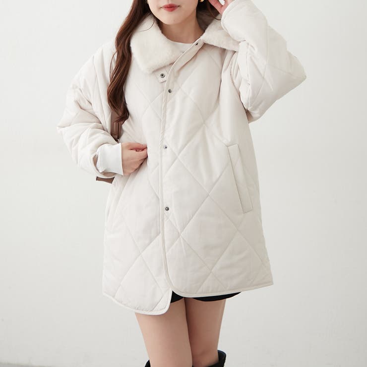 ファー衿キルトコート | RMAF　NICE CLAUP / OLIVE des OLIVE | 詳細画像18 