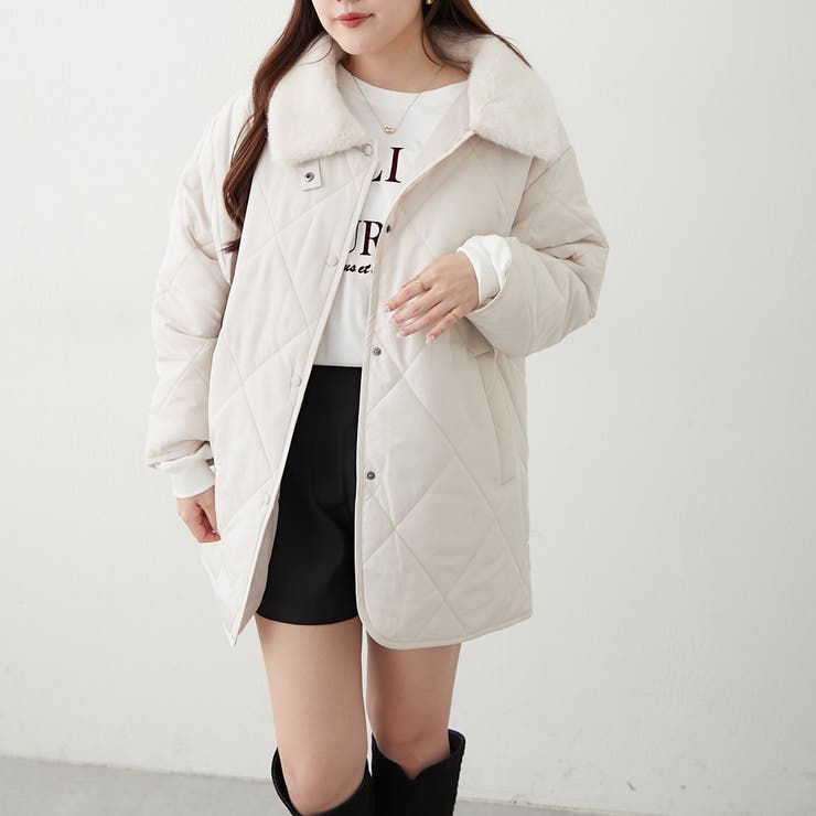 ファー衿キルトコート | RMAF　NICE CLAUP / OLIVE des OLIVE | 詳細画像19 