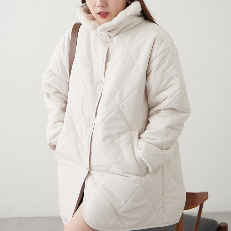 ファー衿キルトコート | RMAF　NICE CLAUP / OLIVE des OLIVE | 詳細画像21 