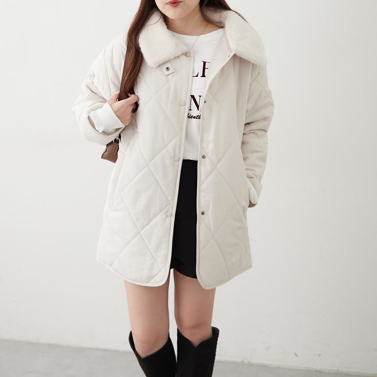 ファー衿キルトコート | RMAF　NICE CLAUP / OLIVE des OLIVE | 詳細画像22 