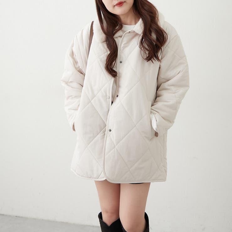 ファー衿キルトコート | RMAF　NICE CLAUP / OLIVE des OLIVE | 詳細画像23 