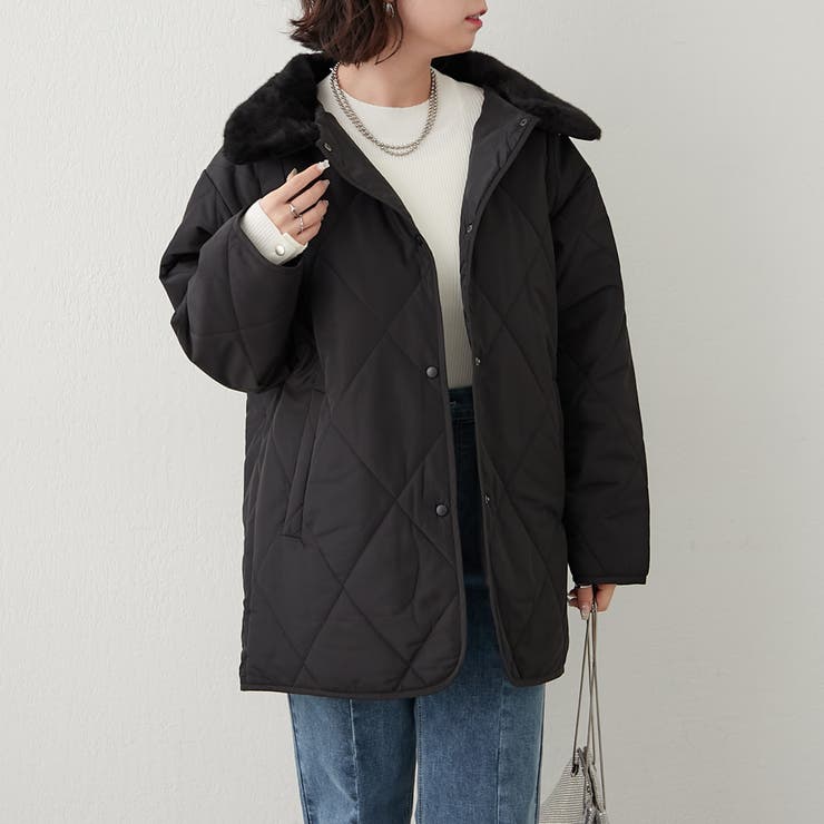 ファー衿キルトコート | RMAF　NICE CLAUP / OLIVE des OLIVE | 詳細画像29 