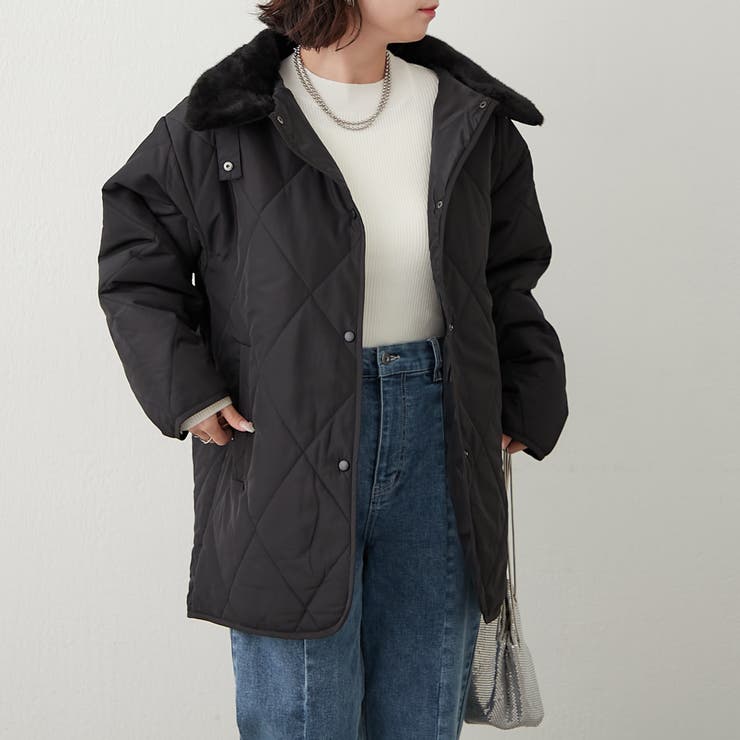 ファー衿キルトコート | RMAF　NICE CLAUP / OLIVE des OLIVE | 詳細画像33 