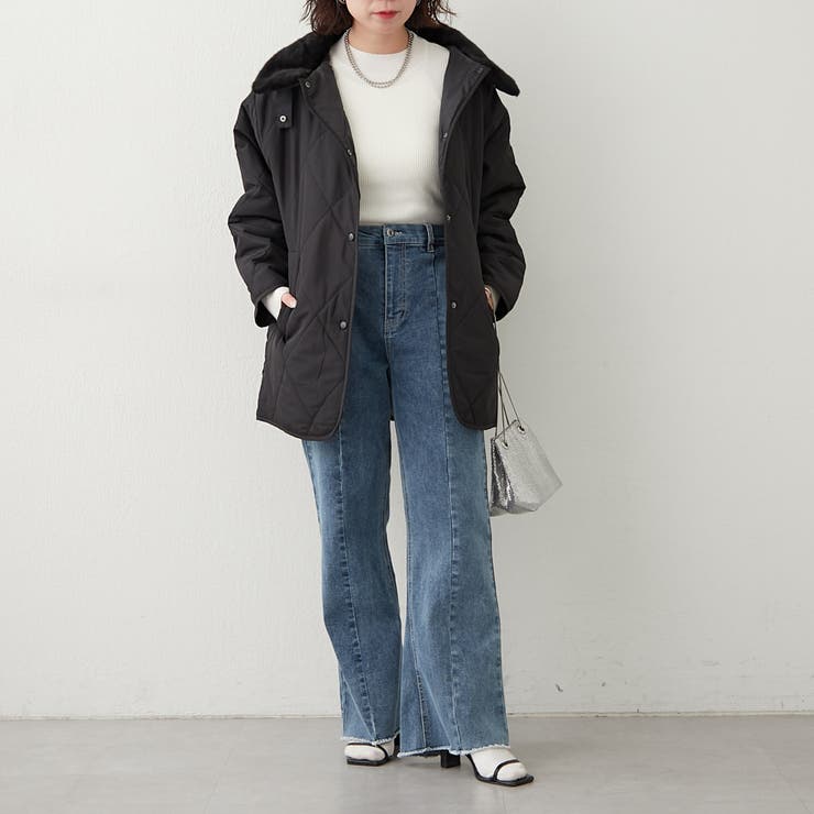 ファー衿キルトコート | RMAF　NICE CLAUP / OLIVE des OLIVE | 詳細画像44 