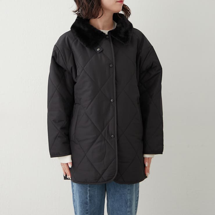 ファー衿キルトコート | RMAF　NICE CLAUP / OLIVE des OLIVE | 詳細画像50 