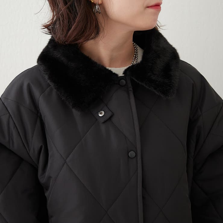 ファー衿キルトコート | RMAF　NICE CLAUP / OLIVE des OLIVE | 詳細画像53 