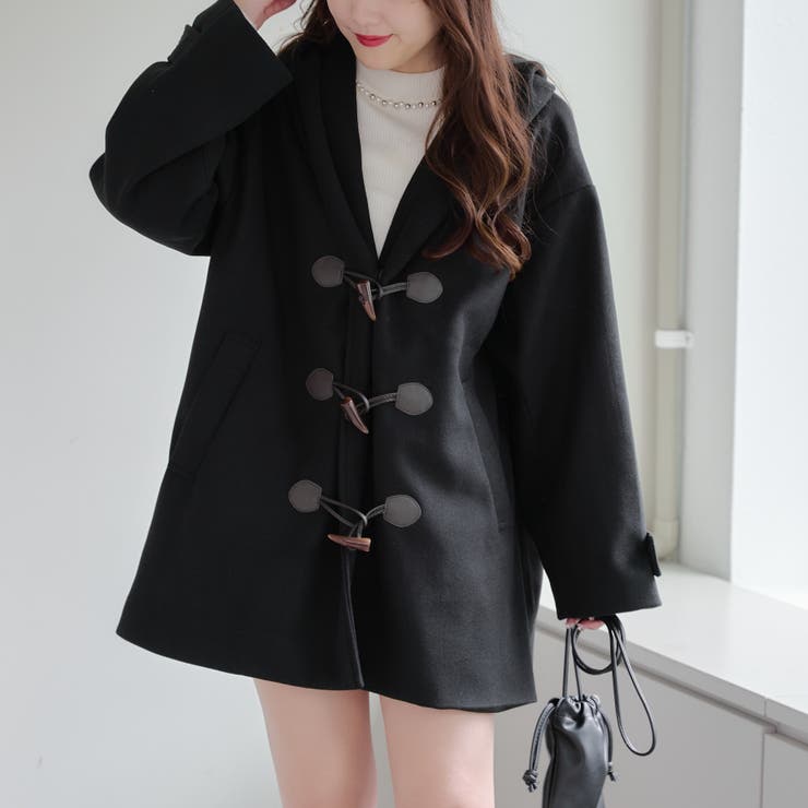 【WEB限定】ショートダッフルコート | NICE CLAUP / OLIVE des OLIVE　OUTLET | 詳細画像1 