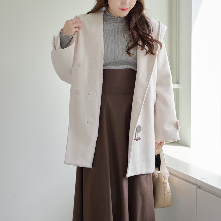 【WEB限定】ショートダッフルコート | NICE CLAUP / OLIVE des OLIVE　OUTLET | 詳細画像3 