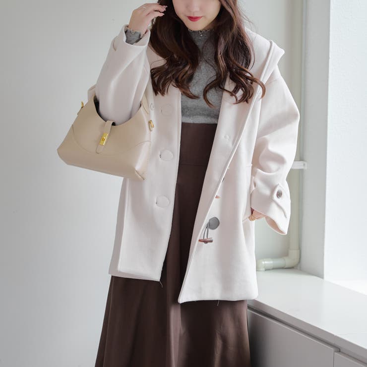 【WEB限定】ショートダッフルコート | NICE CLAUP / OLIVE des OLIVE　OUTLET | 詳細画像4 