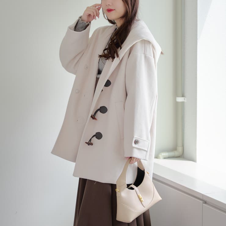 アイボリー | 【WEB限定】ショートダッフルコート | NICE CLAUP / OLIVE des OLIVE　OUTLET