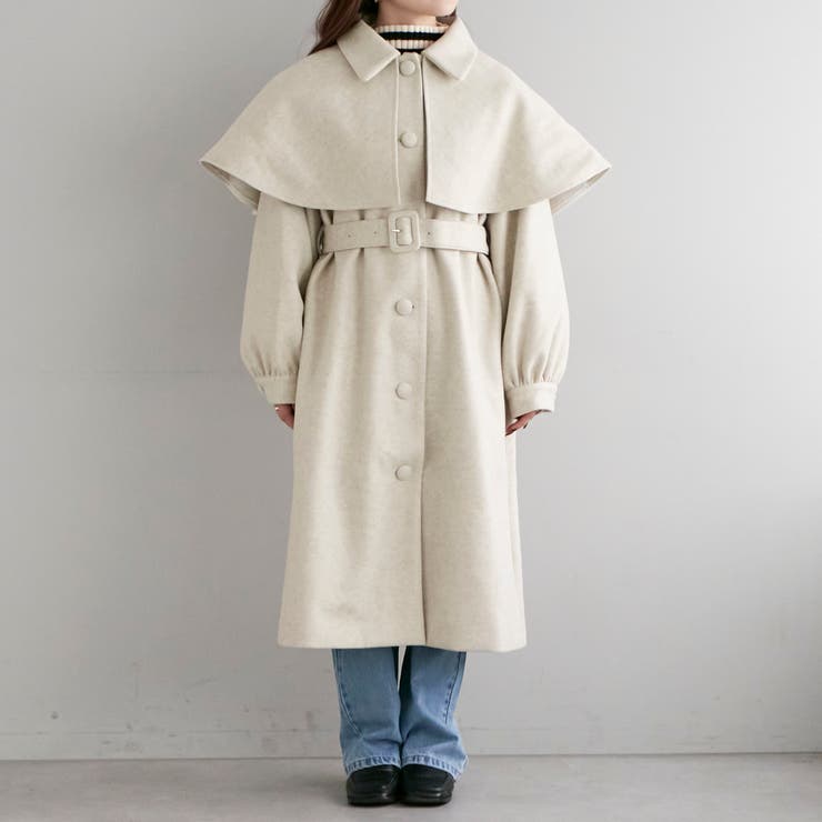 【ケープ取り外し可能】シングルロングコート | NICE CLAUP / OLIVE des OLIVE　OUTLET | 詳細画像13 