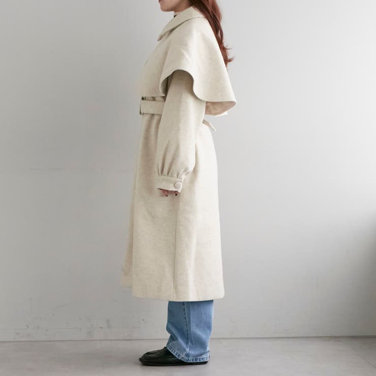 【ケープ取り外し可能】シングルロングコート | NICE CLAUP / OLIVE des OLIVE　OUTLET | 詳細画像14 