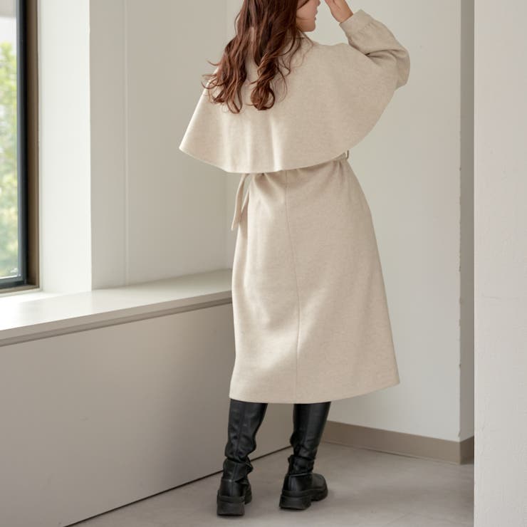 【ケープ取り外し可能】シングルロングコート | NICE CLAUP / OLIVE des OLIVE　OUTLET | 詳細画像6 
