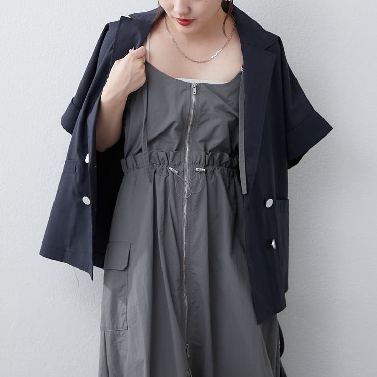 ナイロンフロントZIPキャミワンピース[品番：OLOW0016278]｜RMAF NICE