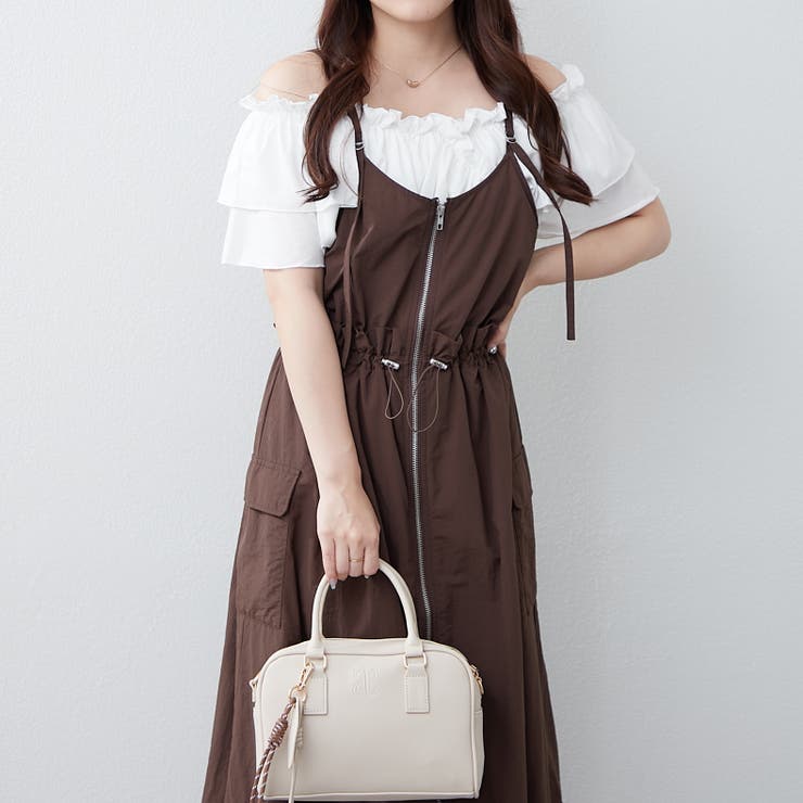 ナイロンフロントZIPキャミワンピース[品番：OLOW0016278]｜RMAF NICE